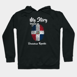 Dominican republic Flag Fingerprint My Story DNA Santo Domrep Hoodie